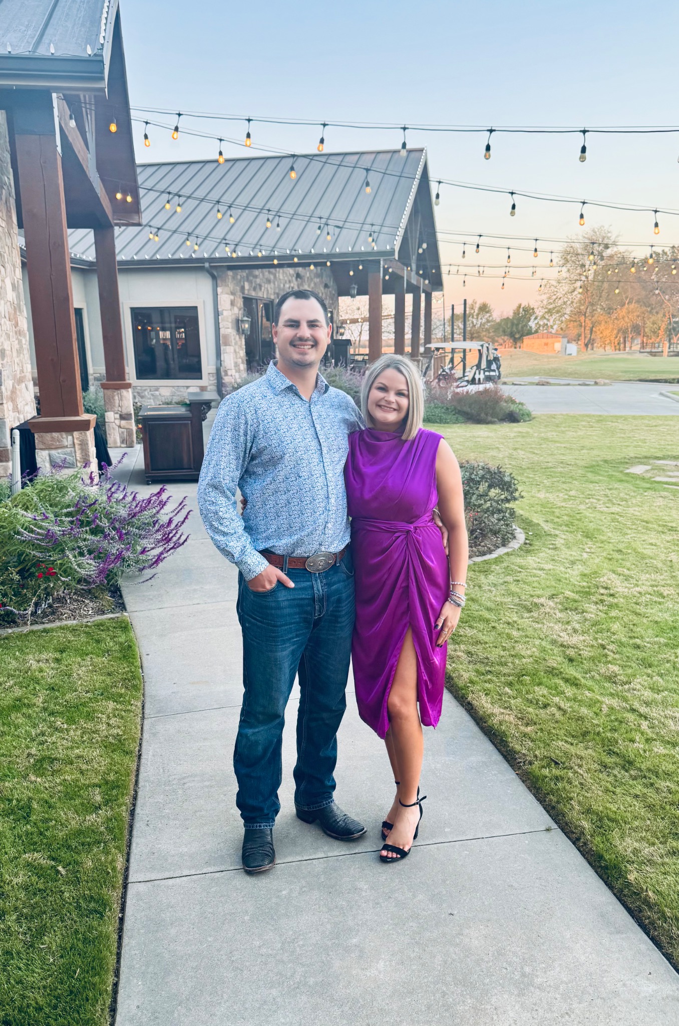 Zach and Morgan outdoors together