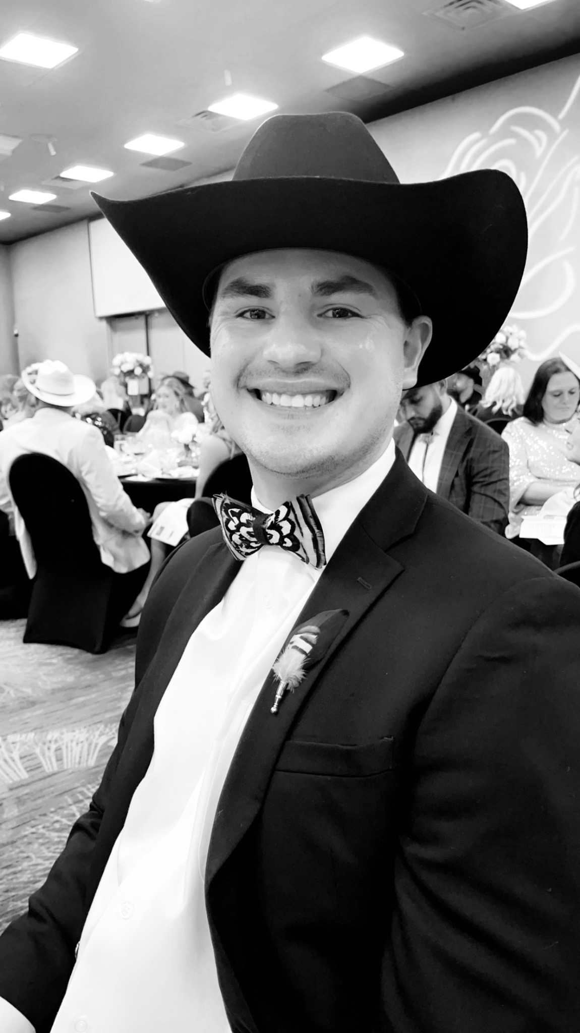 Zach wearing a cowboy hat
