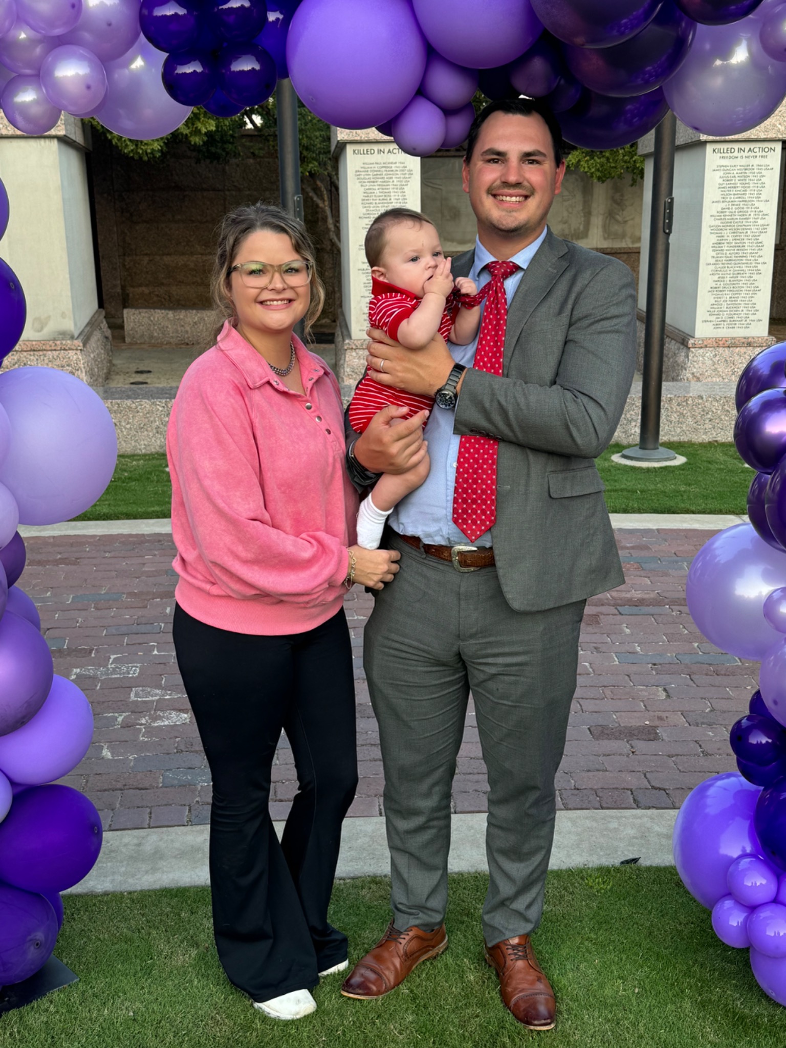 Zach with his wife Morgan and their son Ben